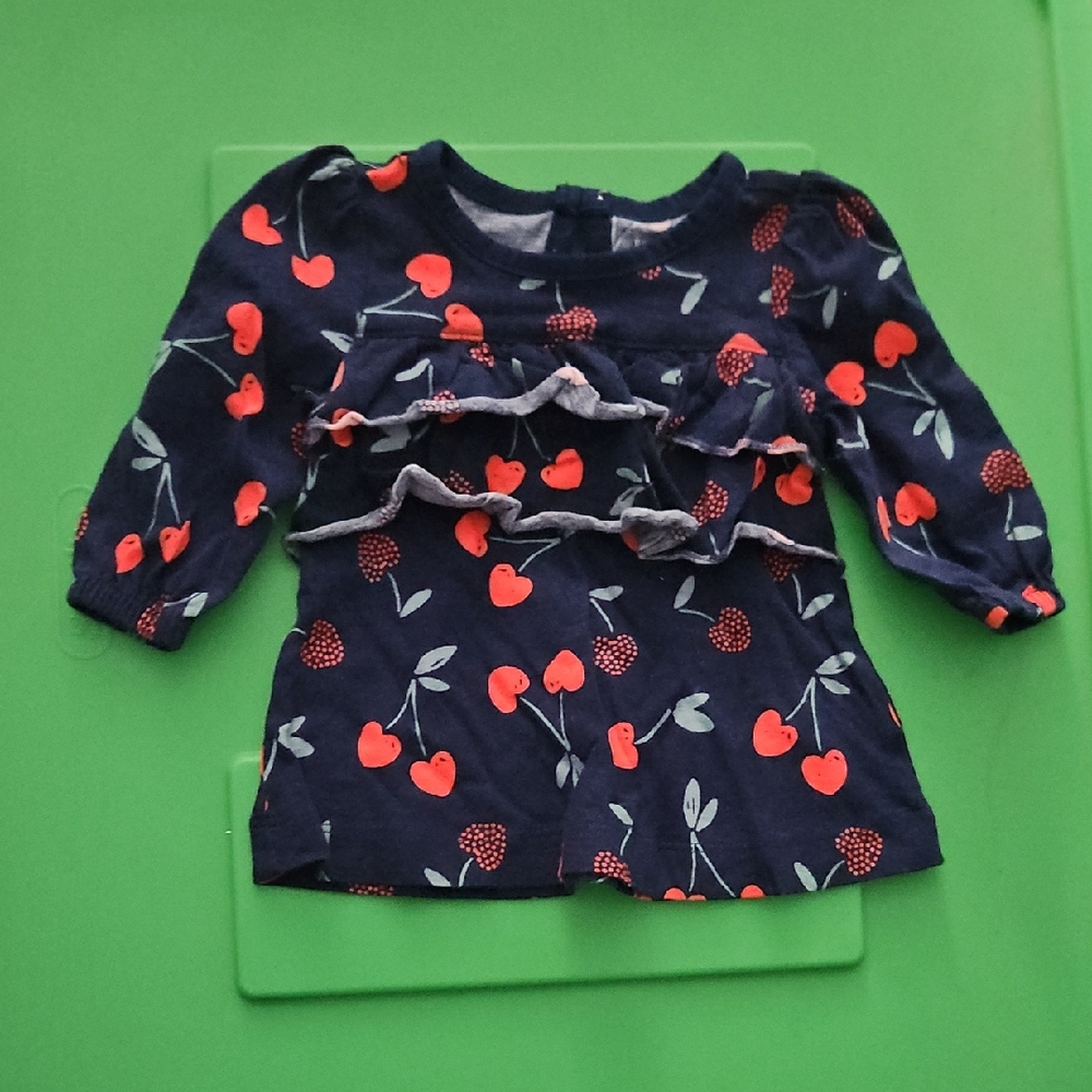 Carter's Navy Blue Kids Top with Cherry Design